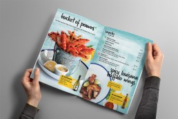 Blue Fish Darling Harbour Summer Menu Design