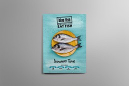 Blue Fish Darling Harbour Summer Menu Design Cover