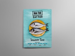 Blue Fish Darling Harbour Summer Menu Design Cover