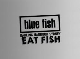 Blue Fish Eat Fish Logo Design