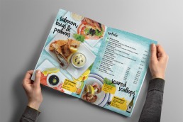 Blue Fish Darling Harbour Summer Menu Design