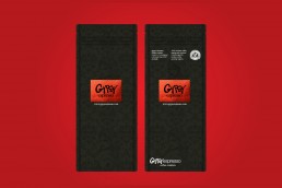 Gypsy Espresso Coffee Bag Design With Red Foil Block