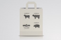 The Yards Butchers Shop Paper Bag Design